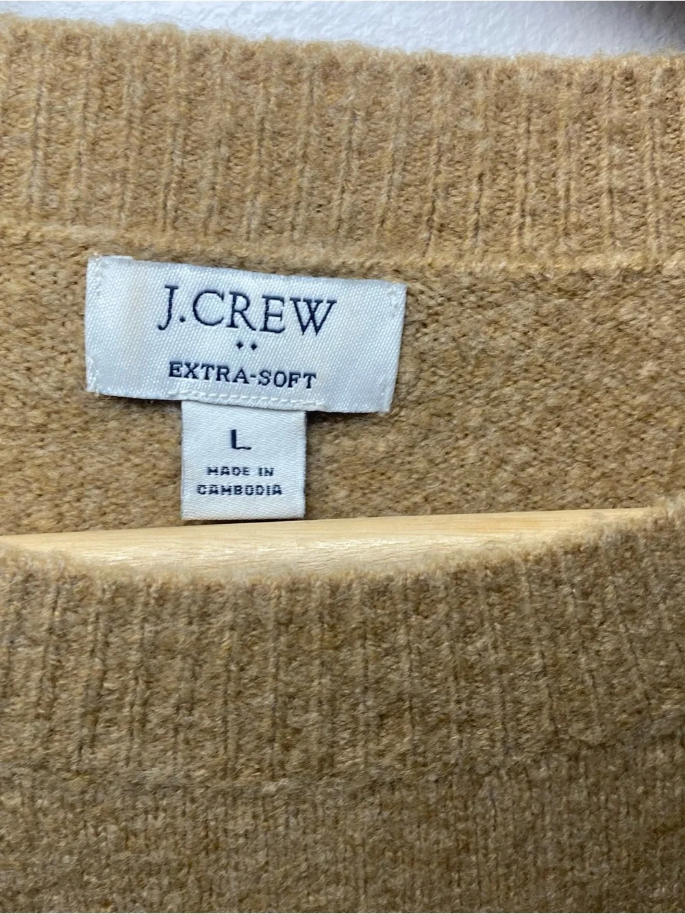J. Crew Men's Crewneck Sweater in Camel Brown